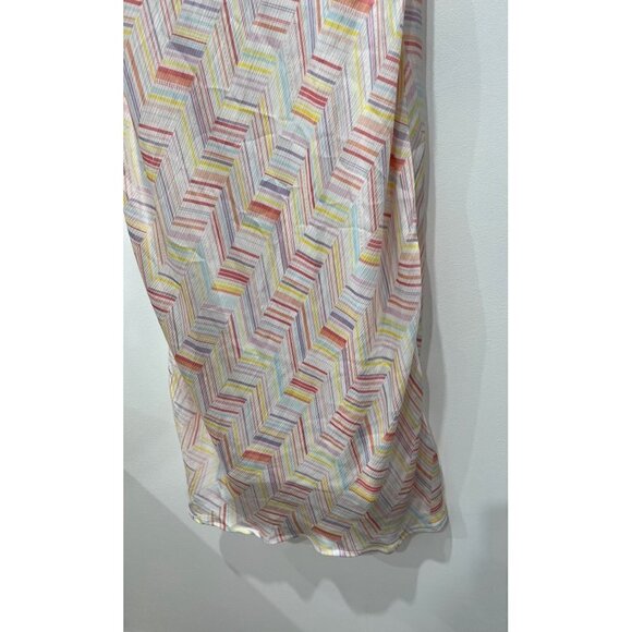 NWT BCBGENERATION Size 10 Stripe Print Slip Chevron Dress MSRP $118 - Picture 4 of 11